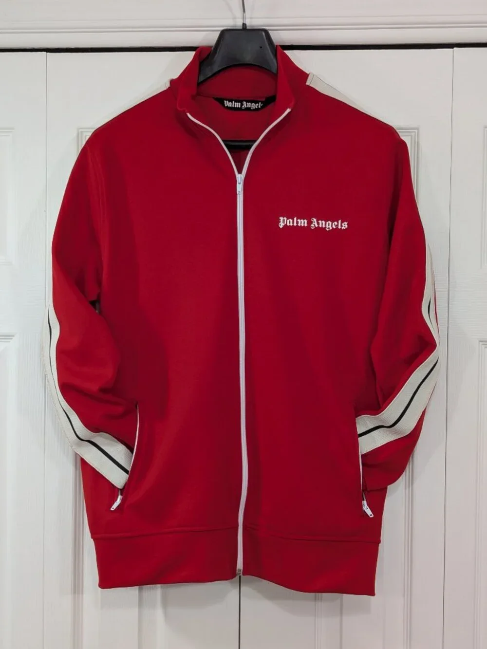 Palm Angels Red Classic Track Jacket - Picture 1 of 12